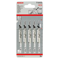 Bosch Stichsägeblatt für Holz Paket à 5 Stk. T 101 D