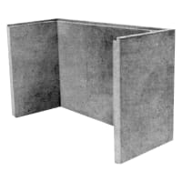 Zement Lichtschächte Schenkellänge 60cm LW 80cm H 100cm 382kg/Stk.