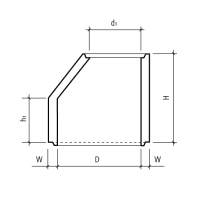 Konen exzentrisch bis 125 cm unbewehrt