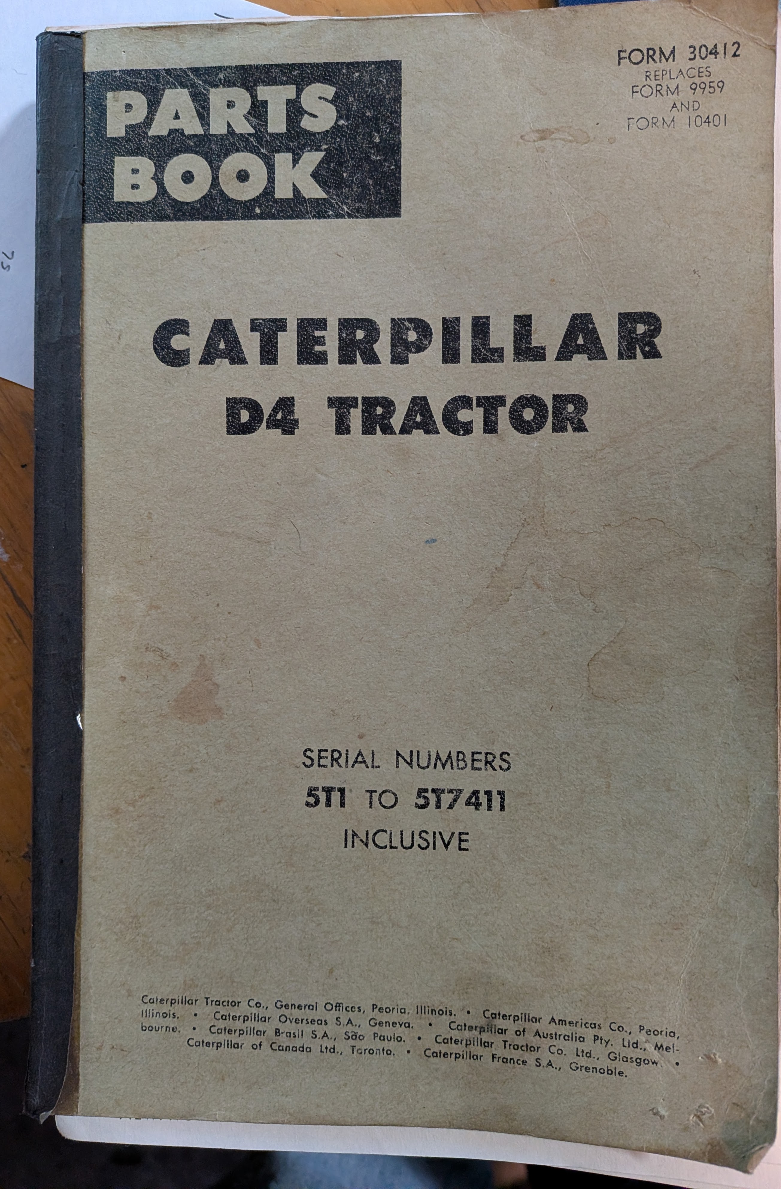 Caterpillar 5T Parts Manual
