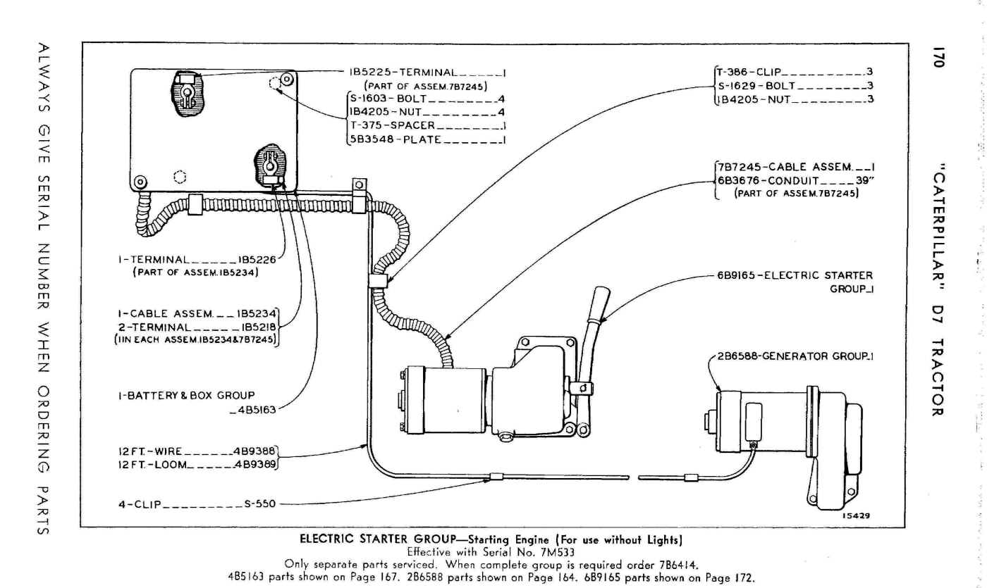 ELECTRIC STARTER GROUP - Starting Engine (For use without Lights)