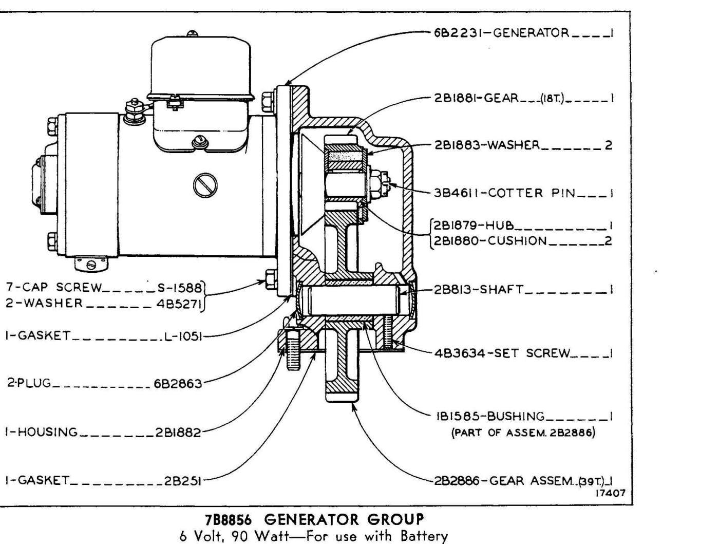 7B8856 GENERATOR GROUP
