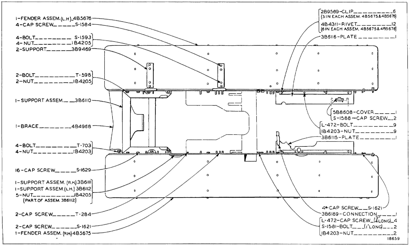 4B5860 FENDER GROUP - Orchard Type (For use with Top Seat)