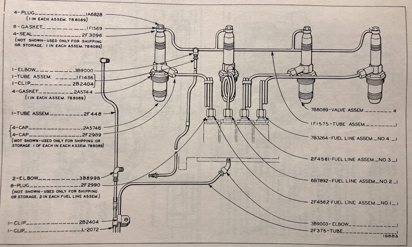 FUEL INJECTION VALVES AND LINES
