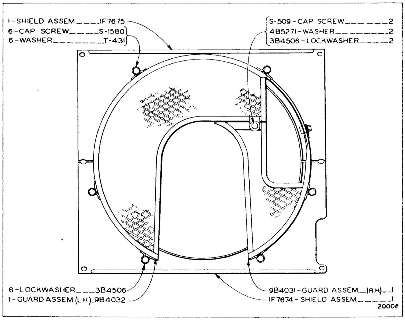 9B4034 FAN SHIELD AND GUARD GROUP