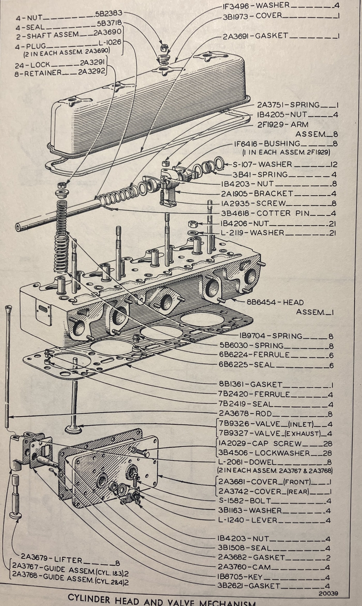 CYLINDER HEAD AND VALVE MECHANISM