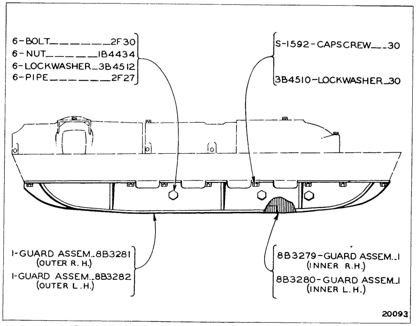 8B3283 TRACK ROLLER DIRT GUARD GROUP - Heavy Duty
