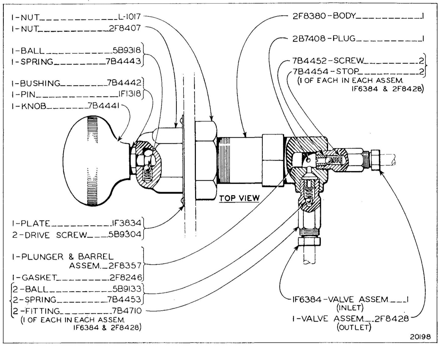 2F8507 MANIFOLD AIR HEATER HAND PUMP GROUP