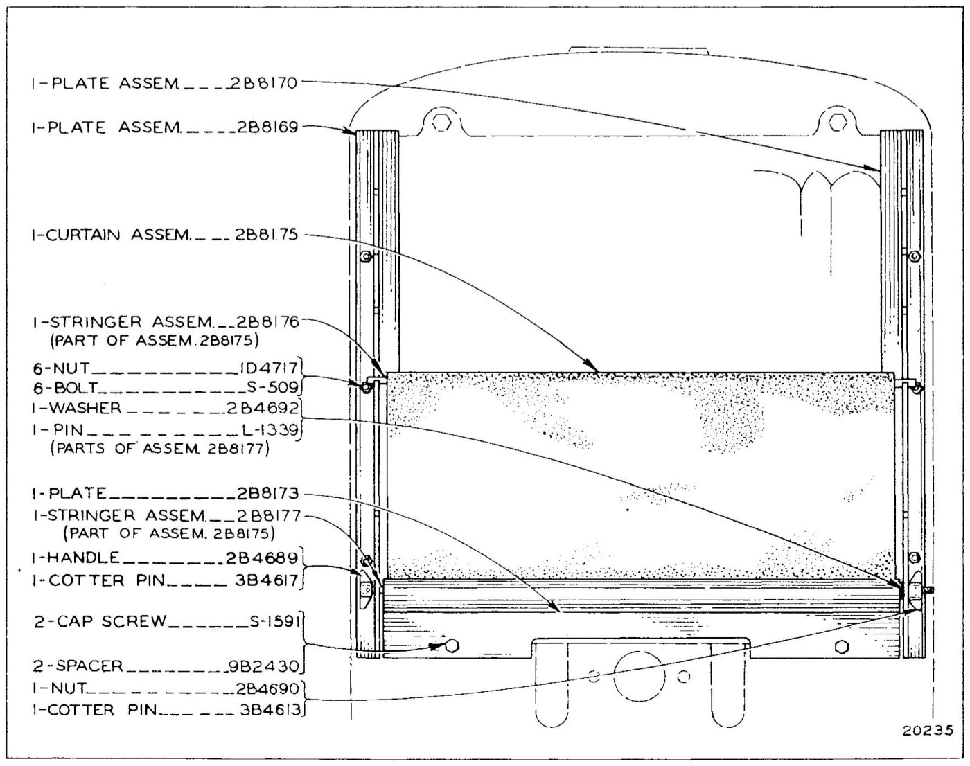 2F9823 RADIATOR CURTAIN GROUP