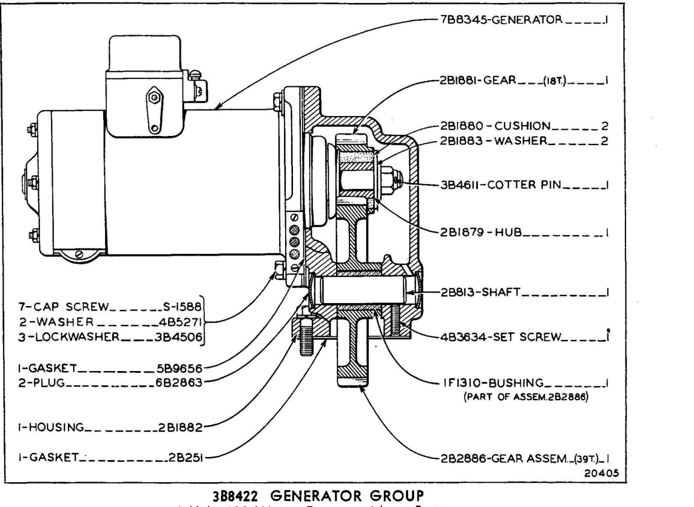 3B8422 GENERATOR GROUP