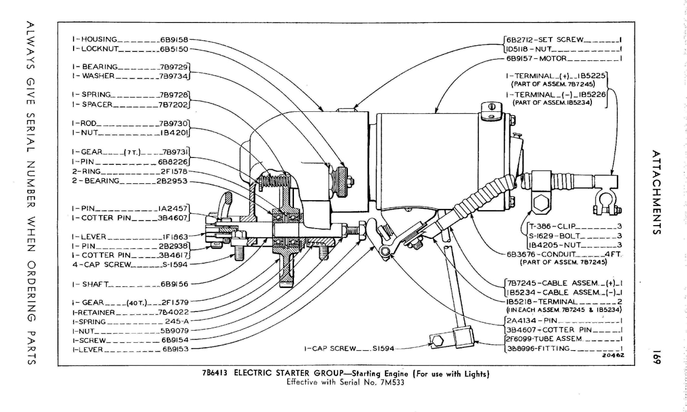 7B6413 ELECTRIC STARTER GROUP - Starting Engine