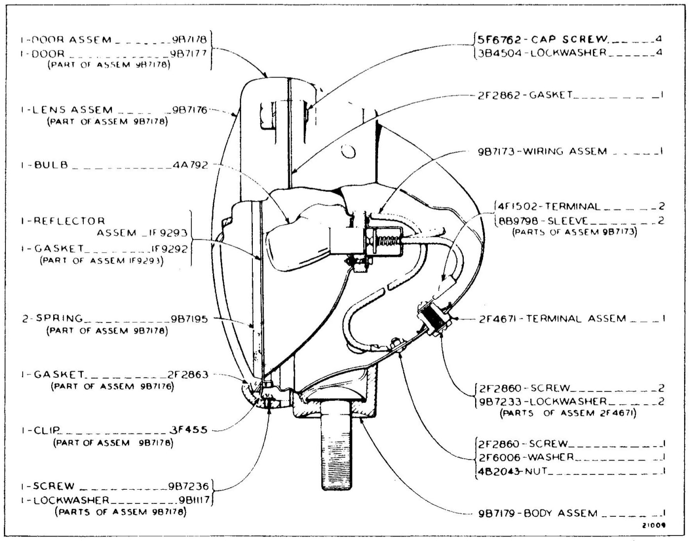 4B1172 HEAD LAMP - Second Type