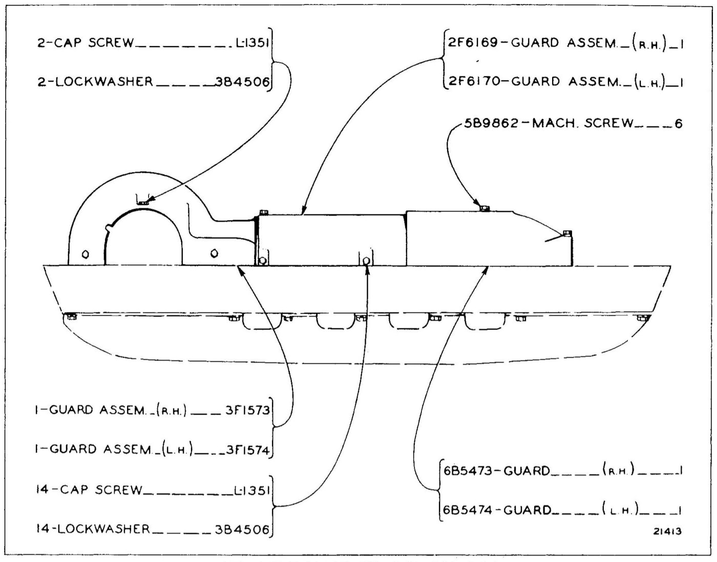 TRACK ROLLER FRAME GUARDS