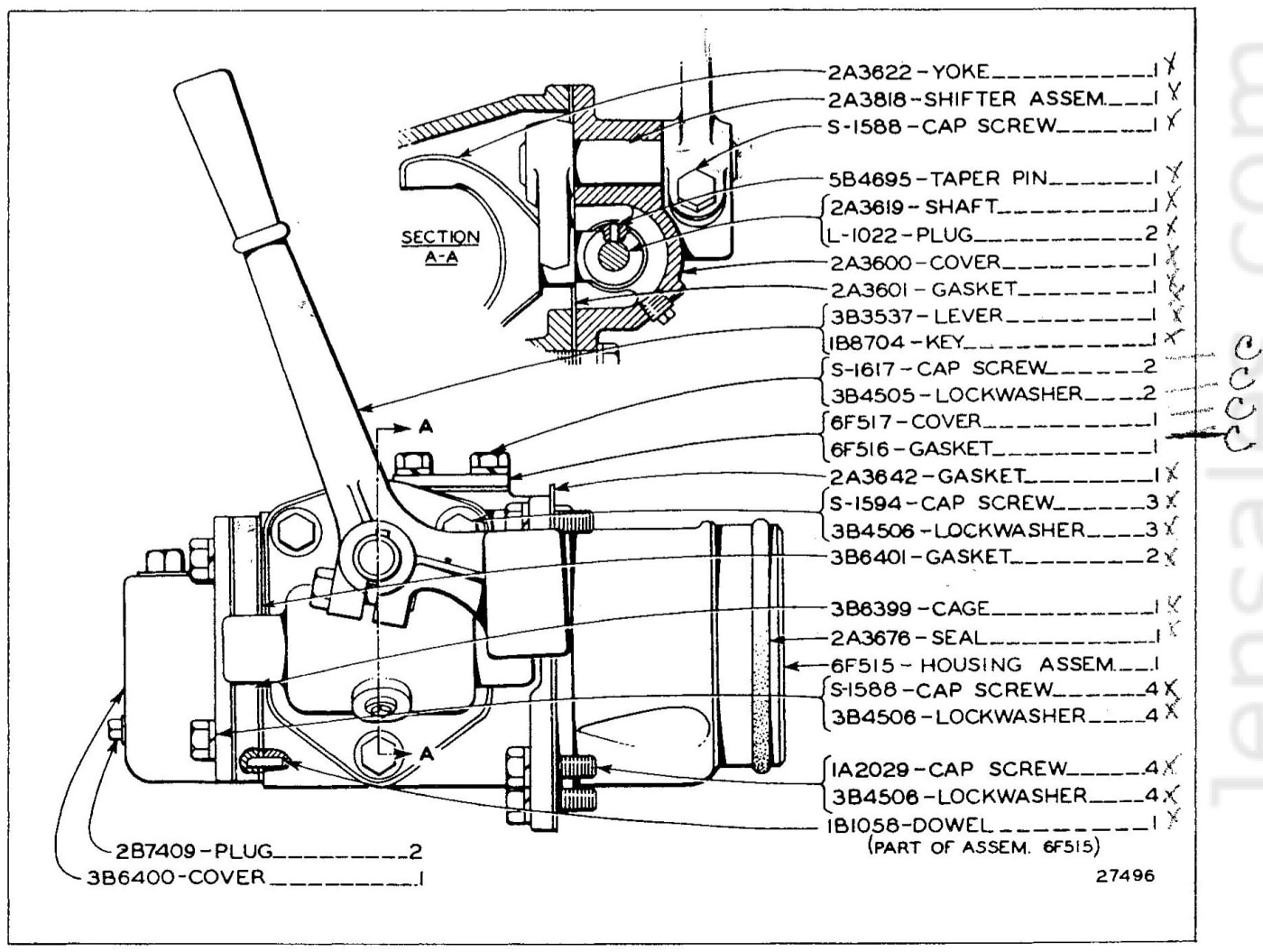 CLUTCH CONTROL AND HOUSING