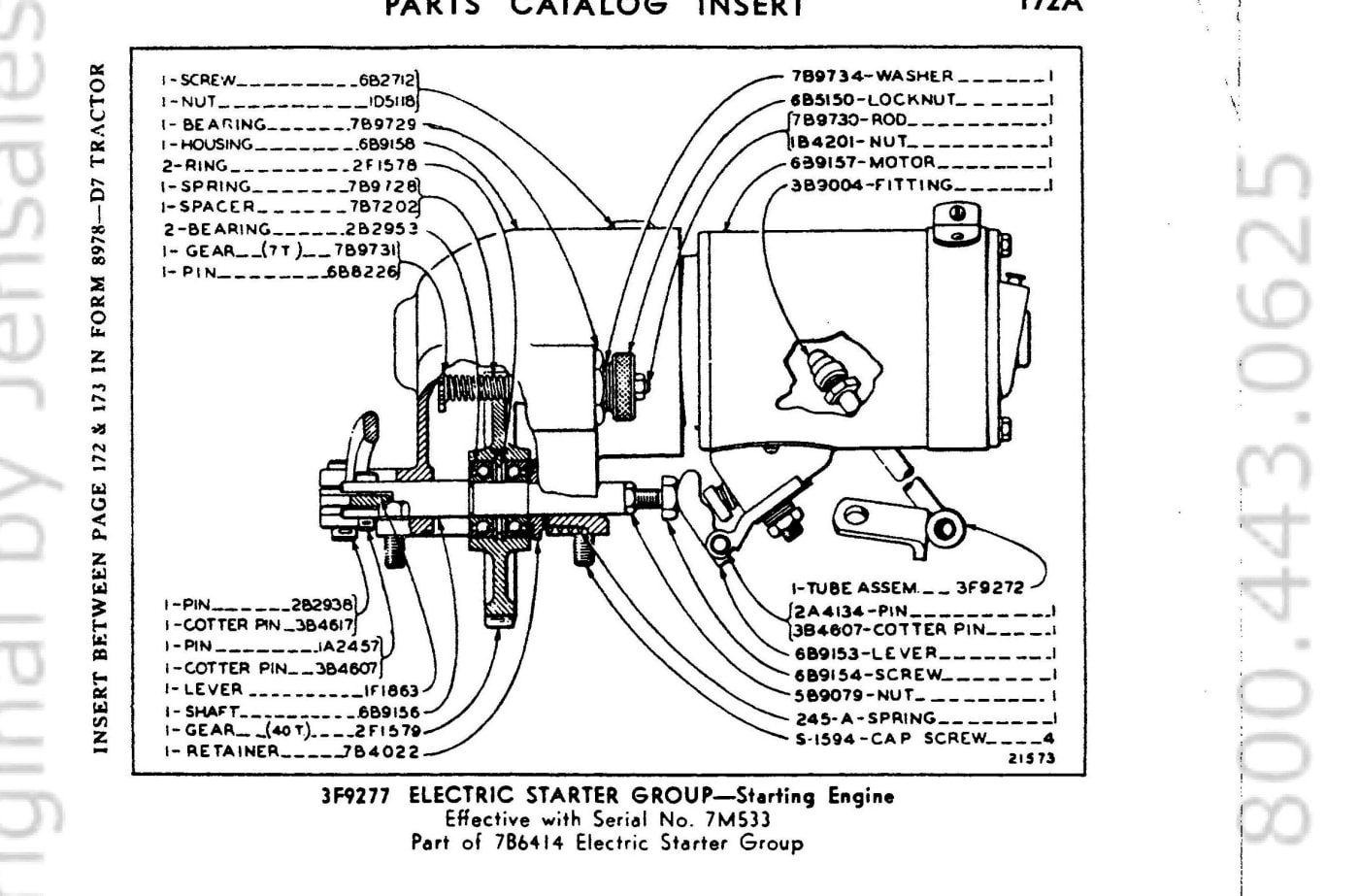 3F9277 ELECTRIC STARTER GROUP - Starting Engine