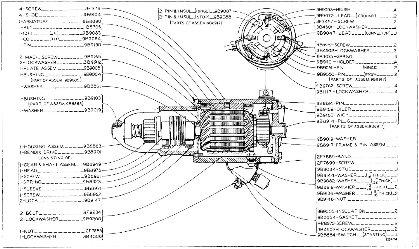 6B2861 STARTING MOTOR