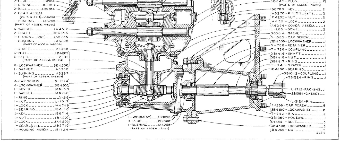 3B1415 REAR DOUBLE POWER TAKE-OFF GROUP (Side Seat)
