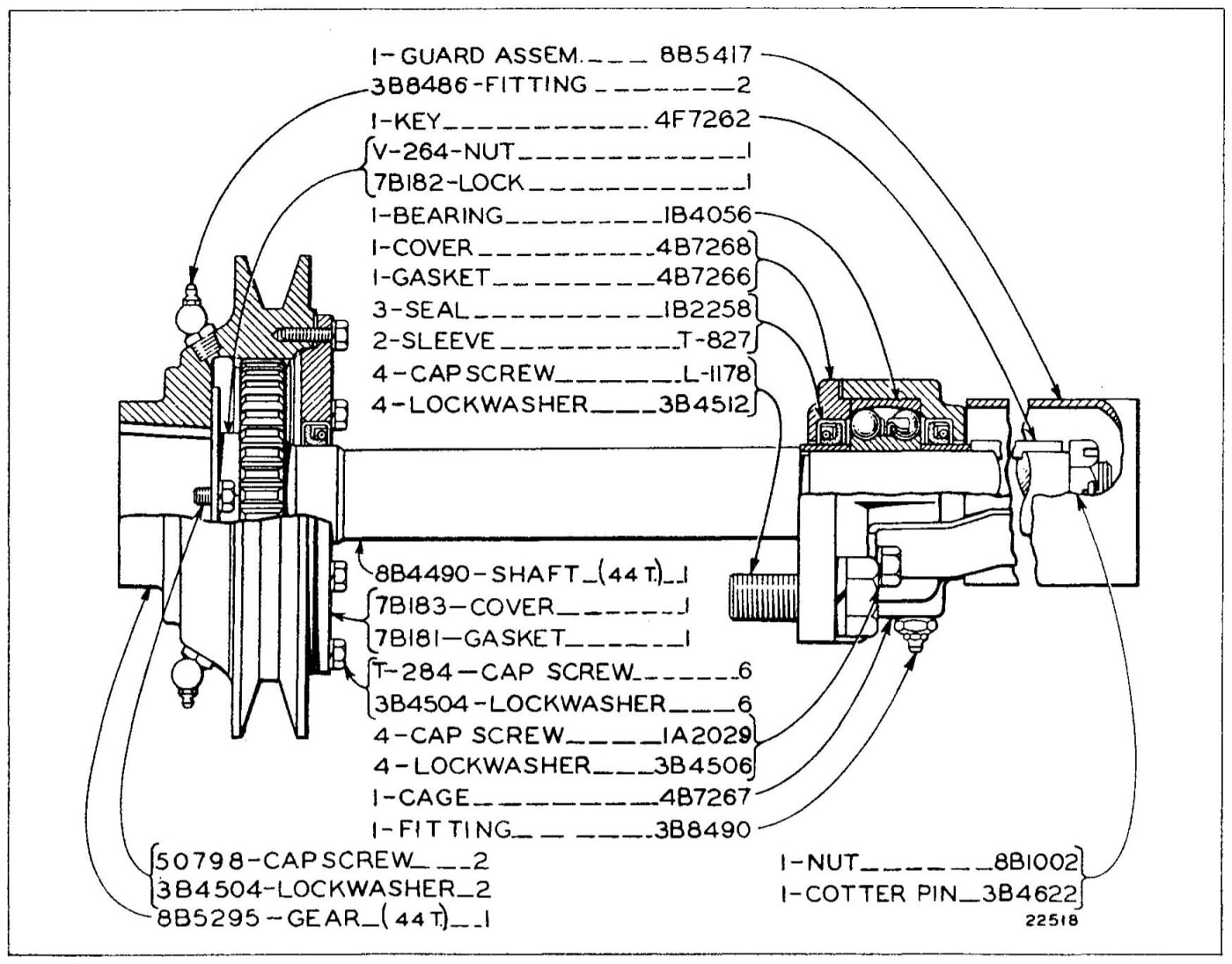 8B5296 FRONT POWER TAKE-OFF GROUP - First Type