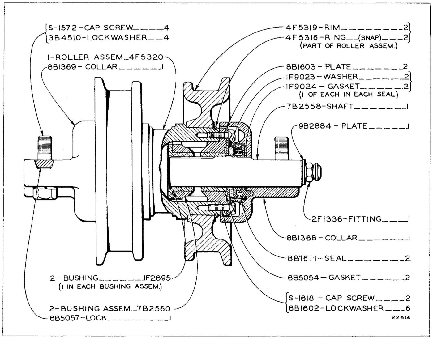 4F5323 TRACK ROLLER GROUP - Double Flange
