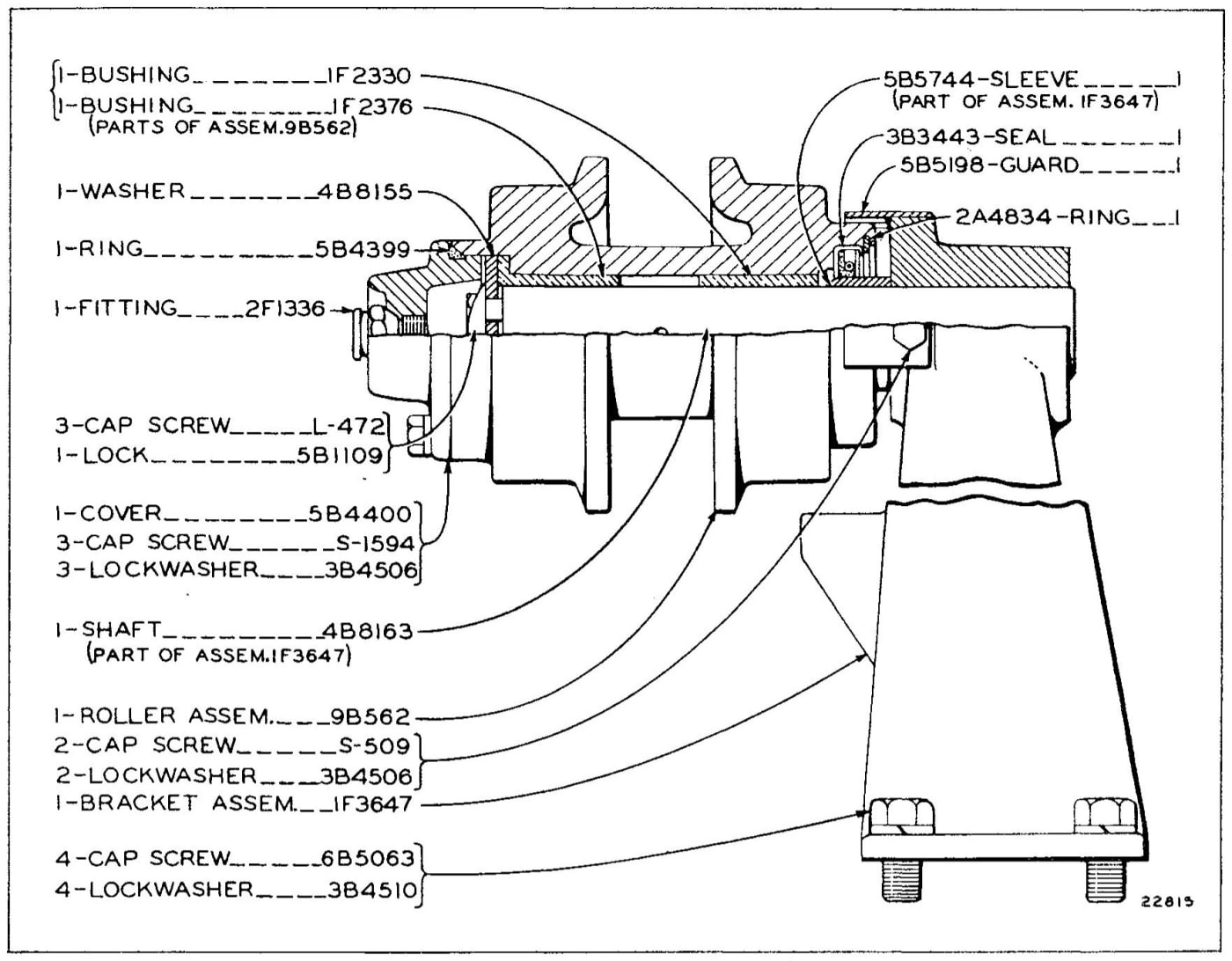 1F3648 TRACK CARRIER ROLLER GROUP