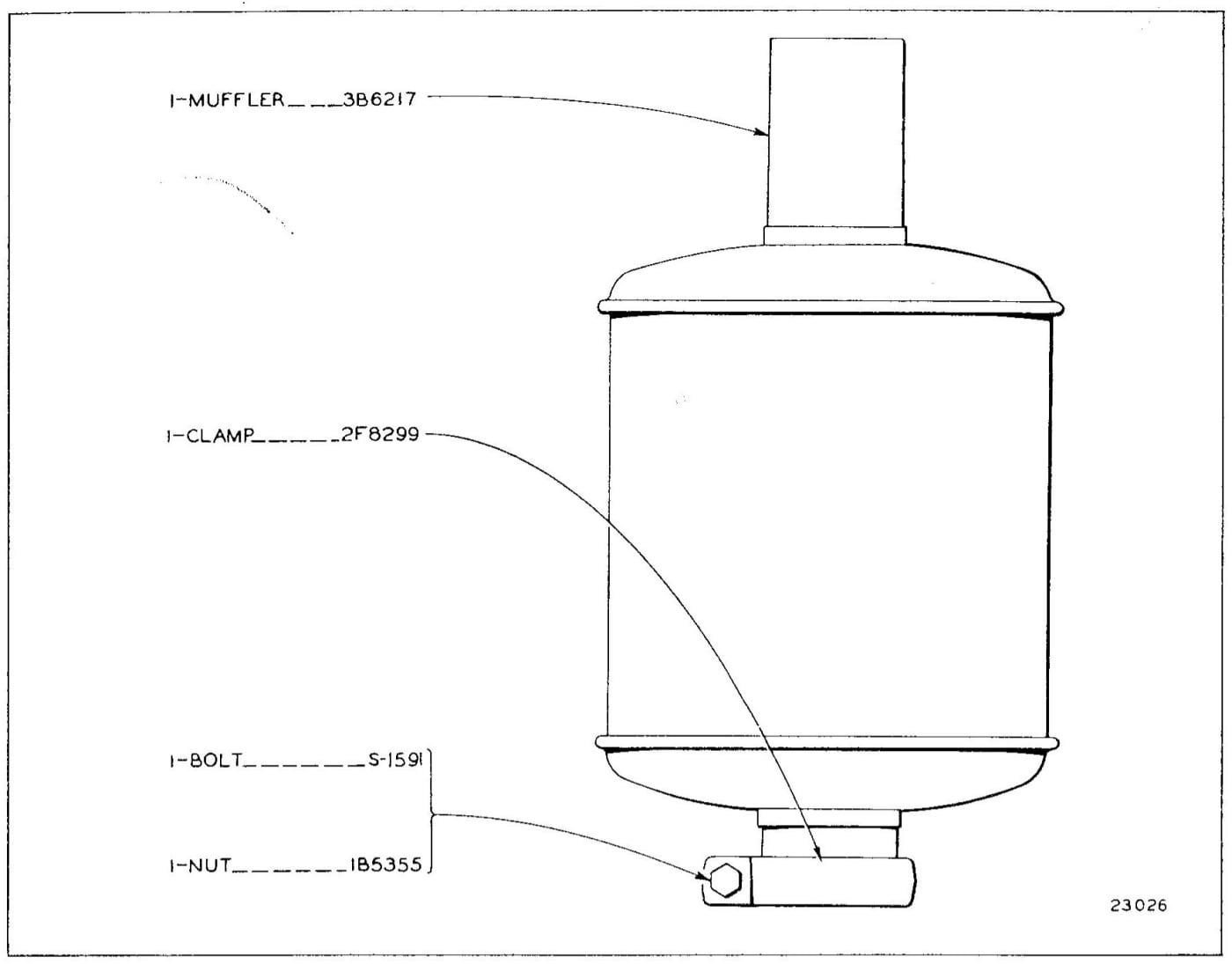 3B6232 MUFFLER GROUP