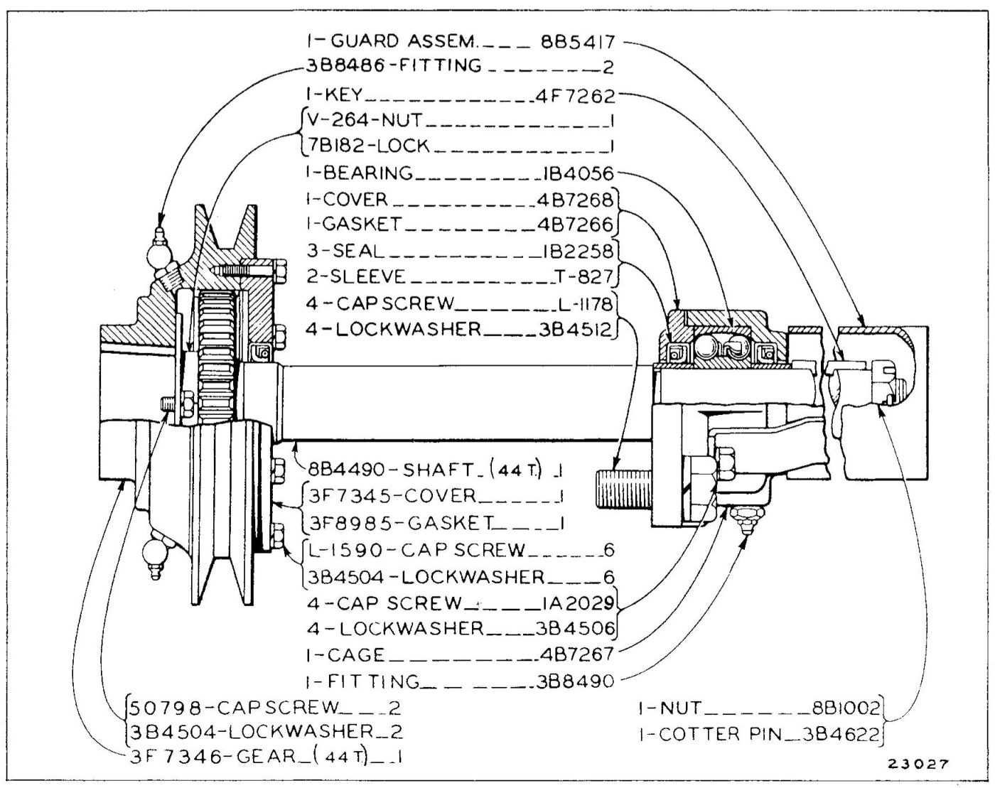 8B5296 FRONT POWER TAKE-OFF GROUP - Second Type