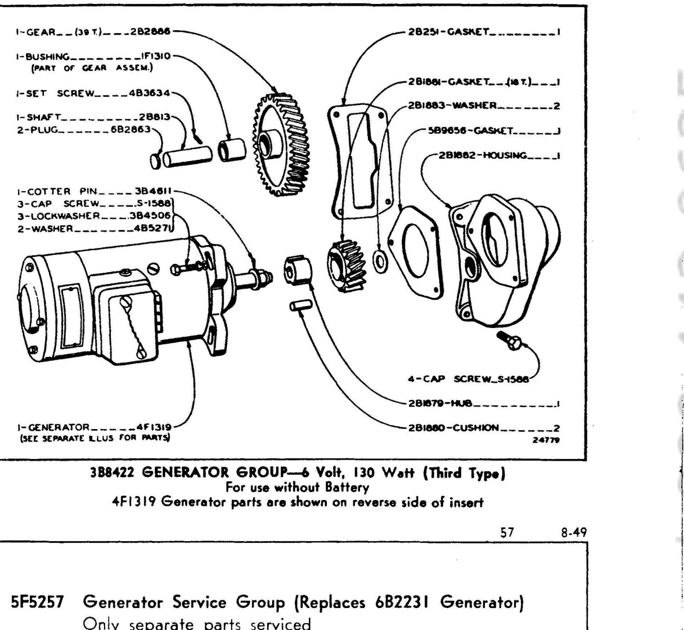 3B8422 GENERATOR GROUP - Third Type