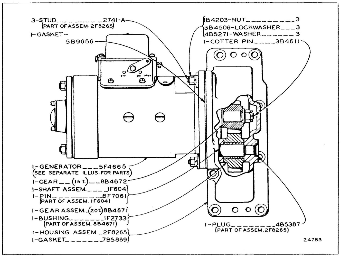 4F5519 GENERATOR AND DRIVE GROUP - Second Type