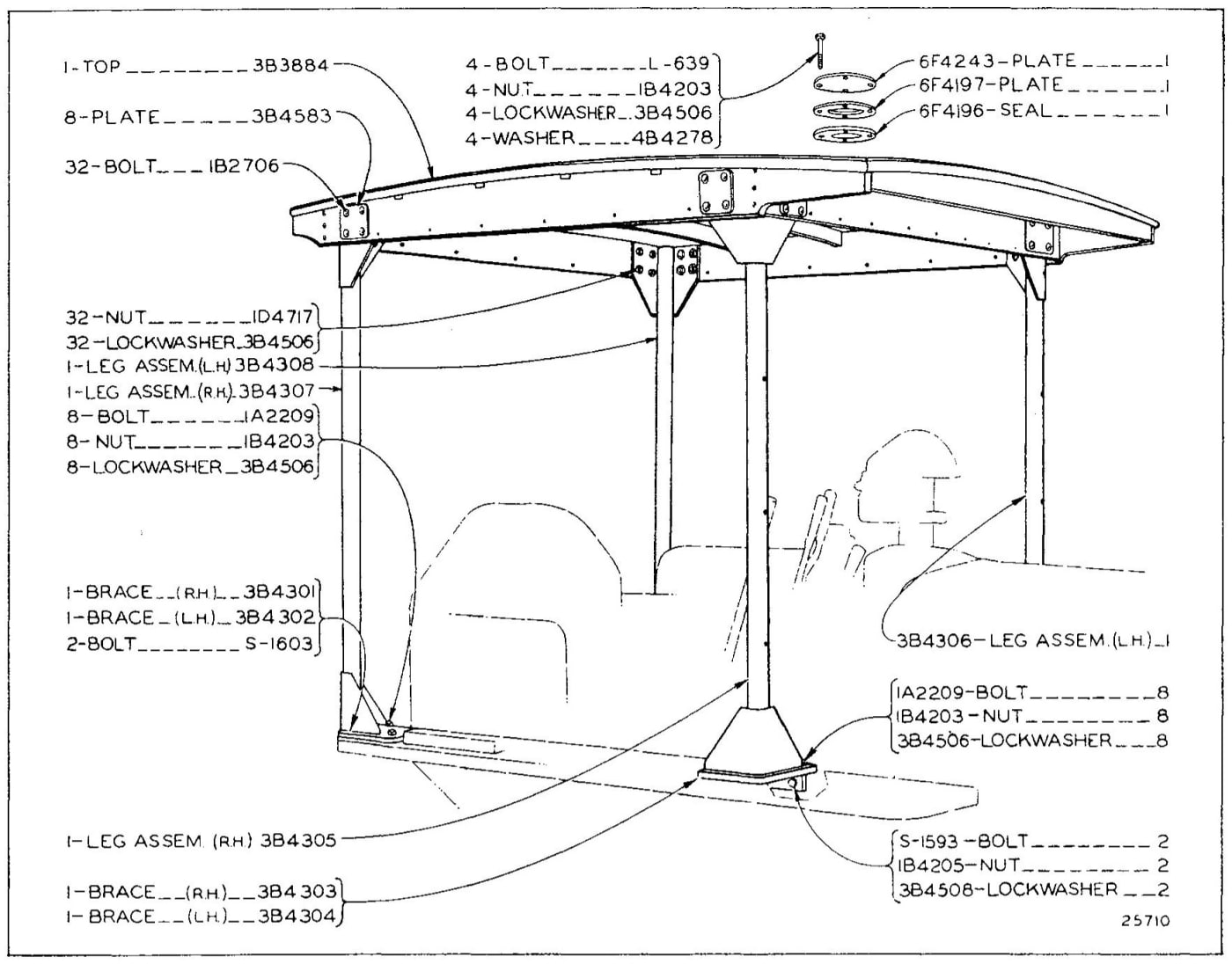3B2658 CANOPY TOP GROUP - Second Type