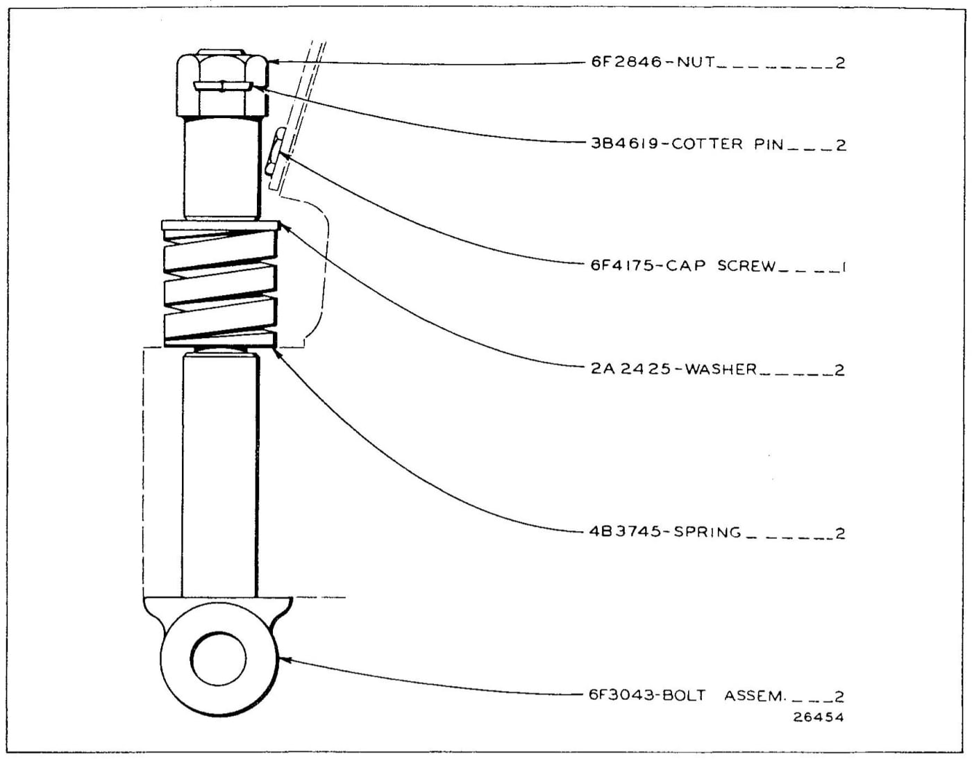5F5599 SHACKLE BOLT GROUP - Spring Mounted