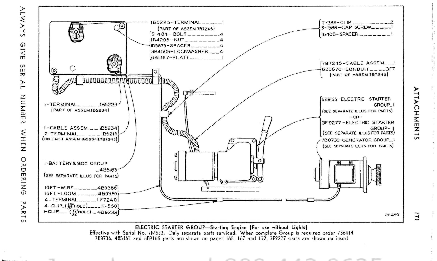 ELECTRIC STARTER GROUP - Starting Engine (For use without Lights)