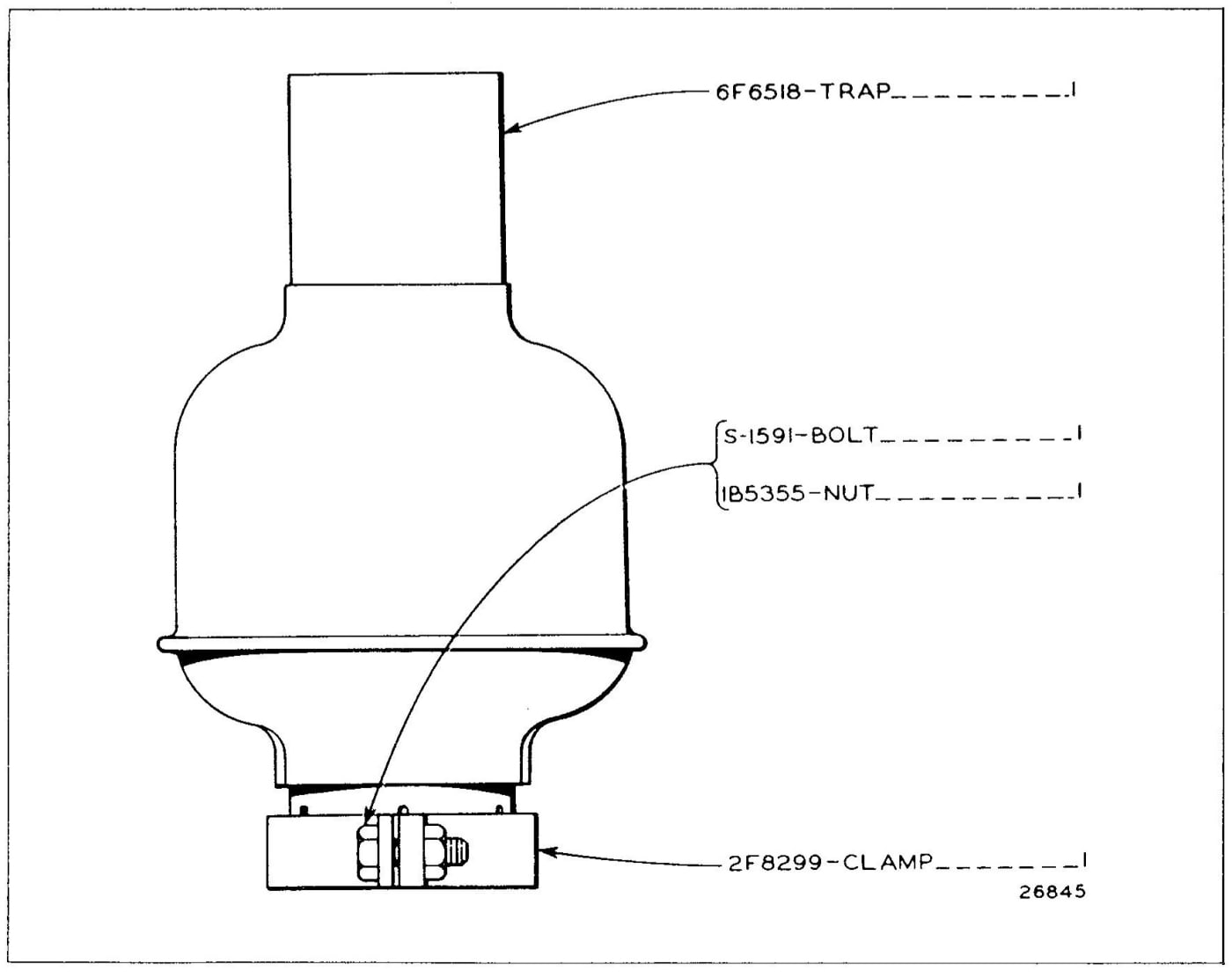 6F6521 EXHAUST RAIN TRAP GROUP
