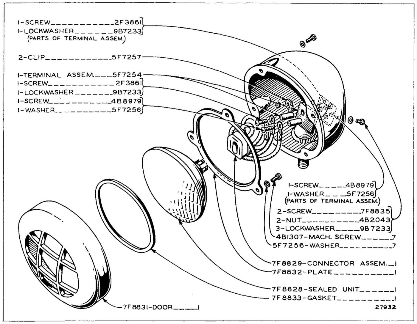 7F4625 HEAD LAMP