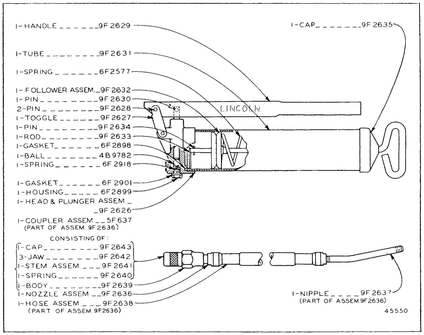 8F9866 GREASE GUN - Second Type