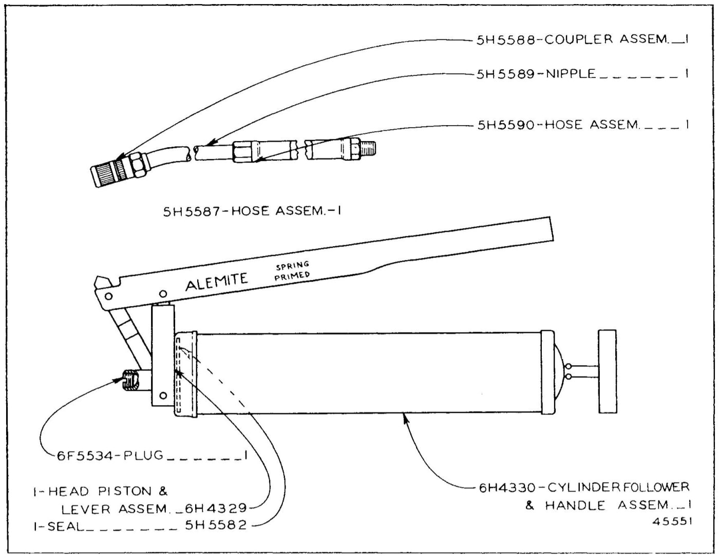 8F9866 GREASE GUN - First Type