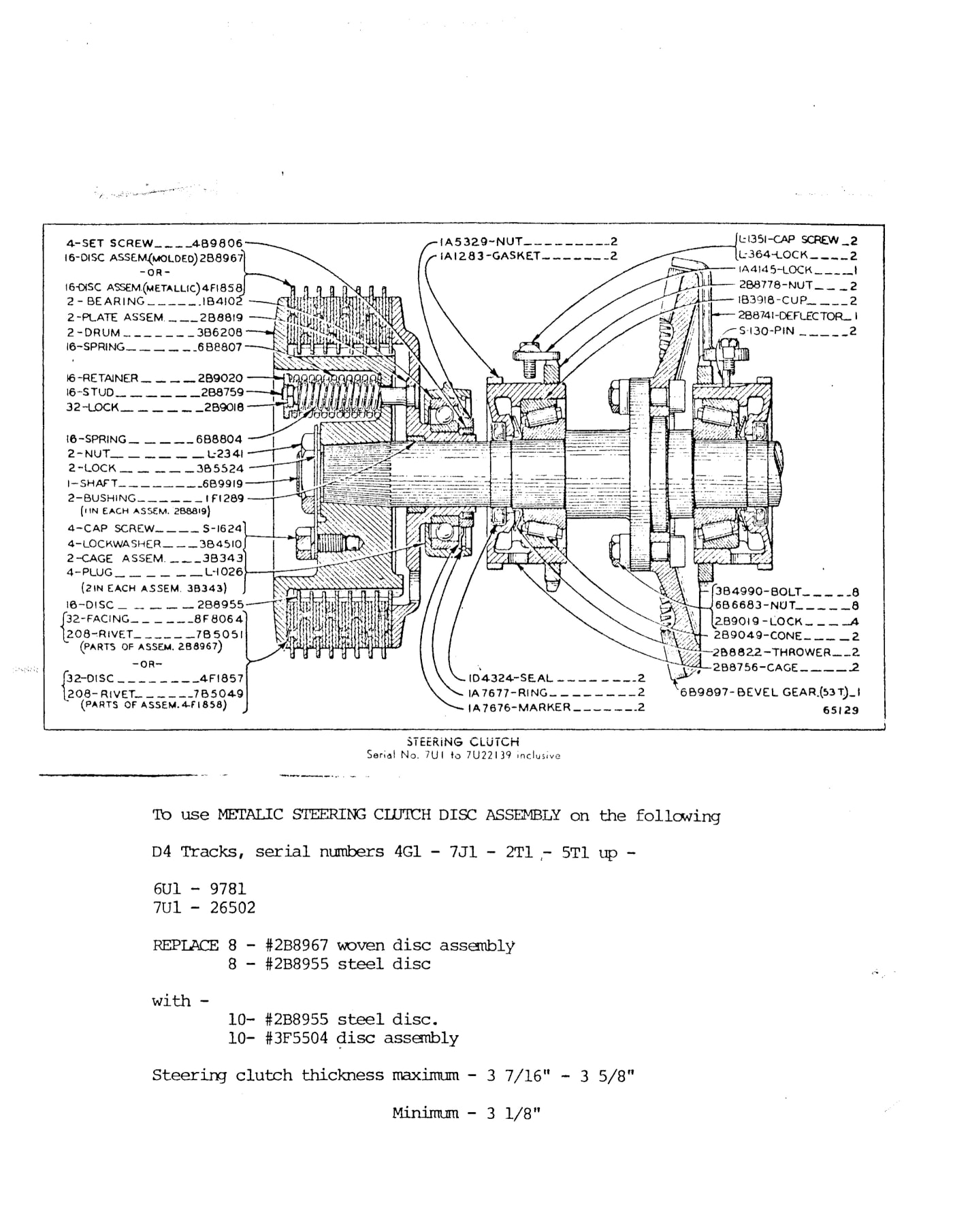 Steering Clutch - Metallic Disc Compatibility (7U1-7U22139)