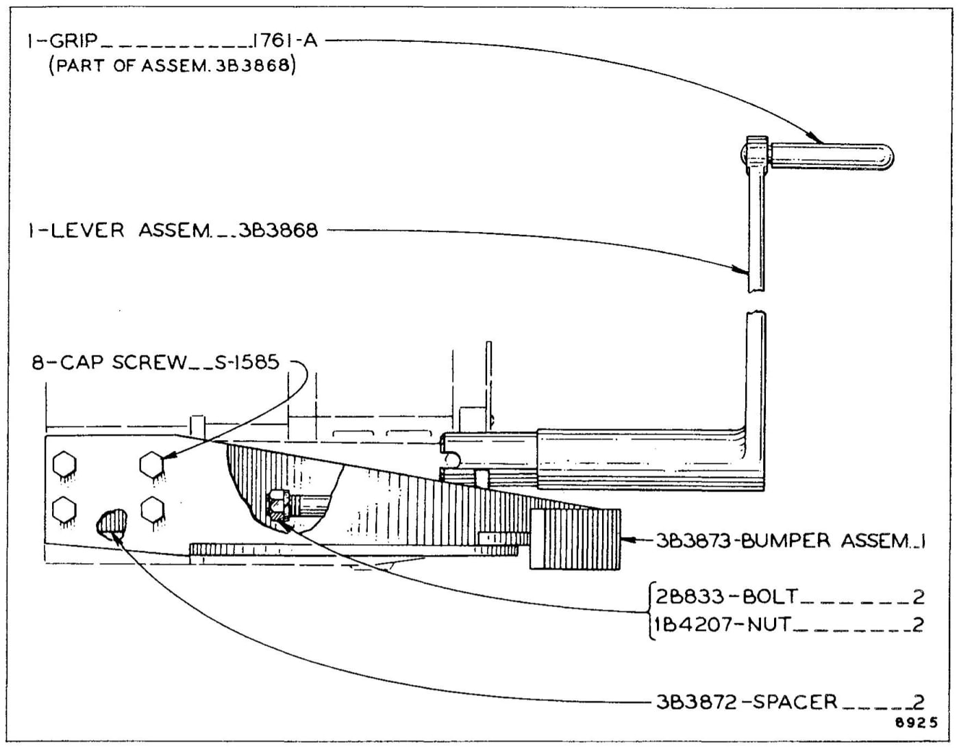 3B3886 FRONT BUMPER GROUP