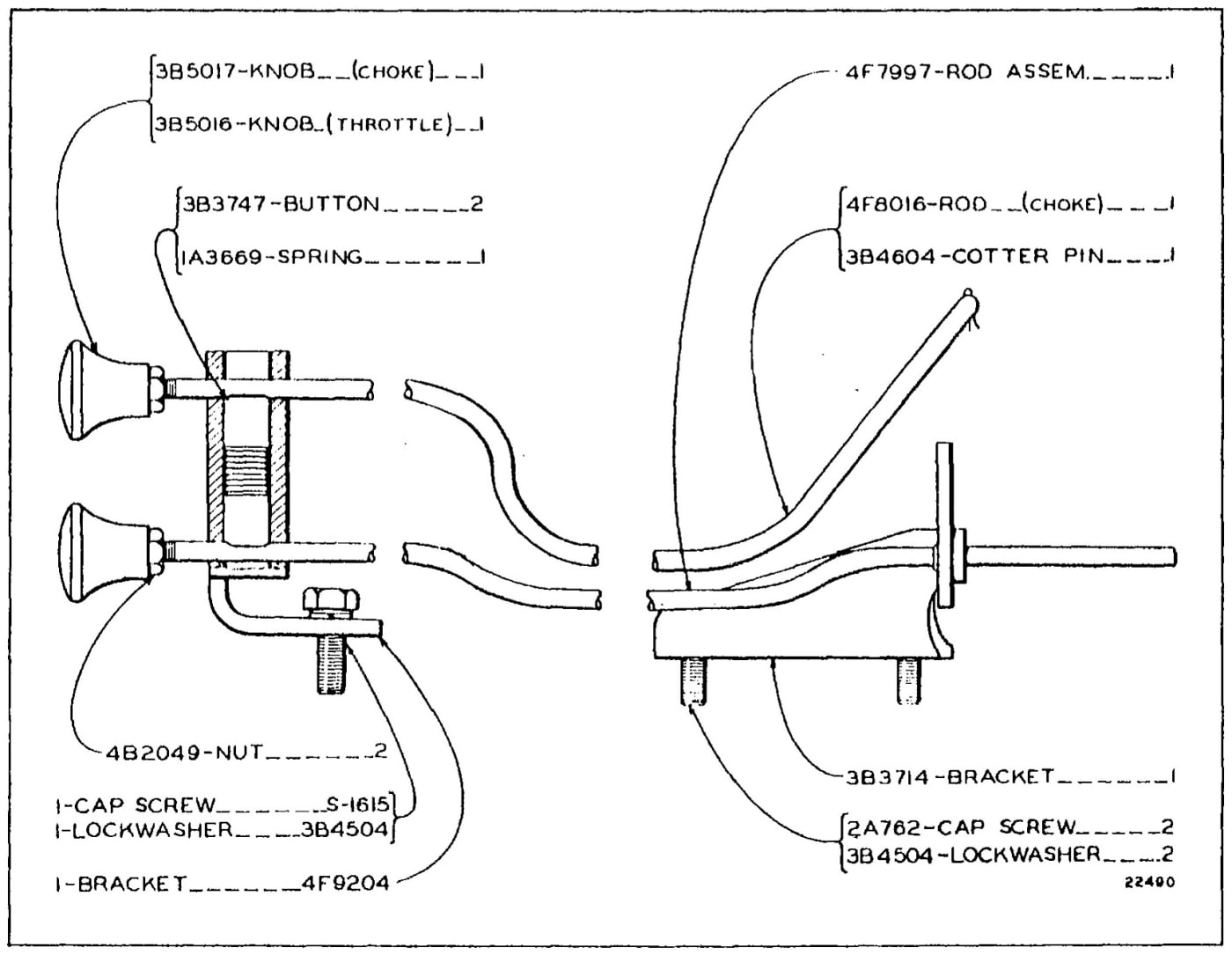 CARBURETOR AND CHOKE CONTROLS