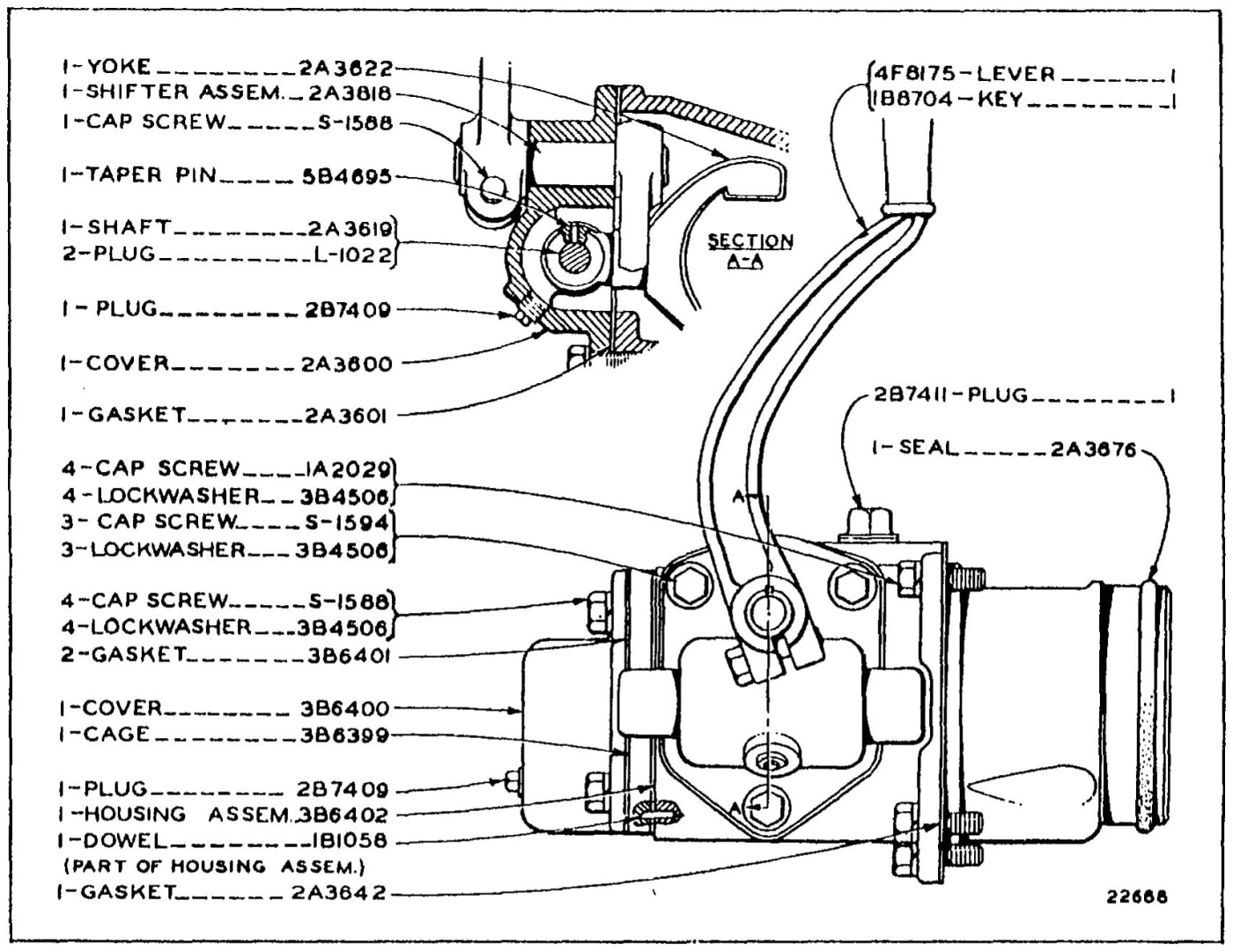 CLUTCH CONTROL AND HOUSING