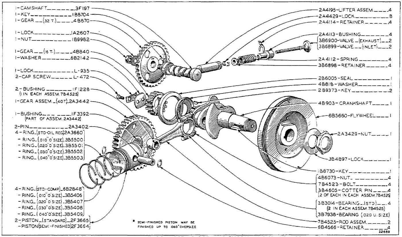 CRANKSHAFT, CAMSHAFT, CONNECTING ROD, AND PISTON, AND VALVE MECHANISM