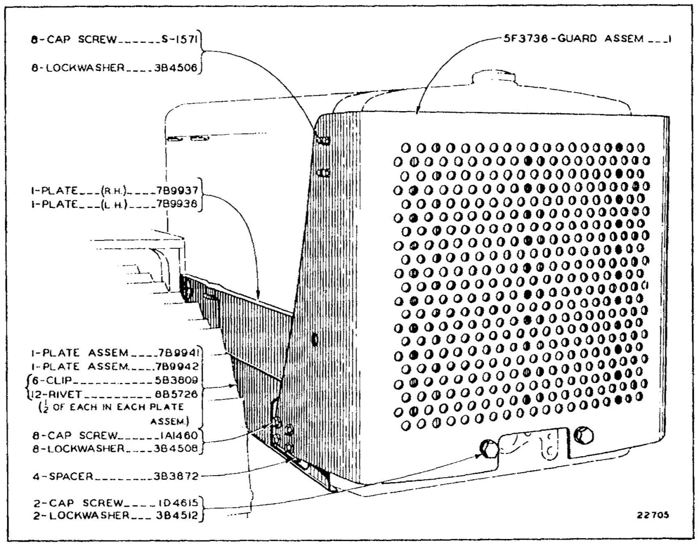 4F9340 RADIATOR GUARD GROUP