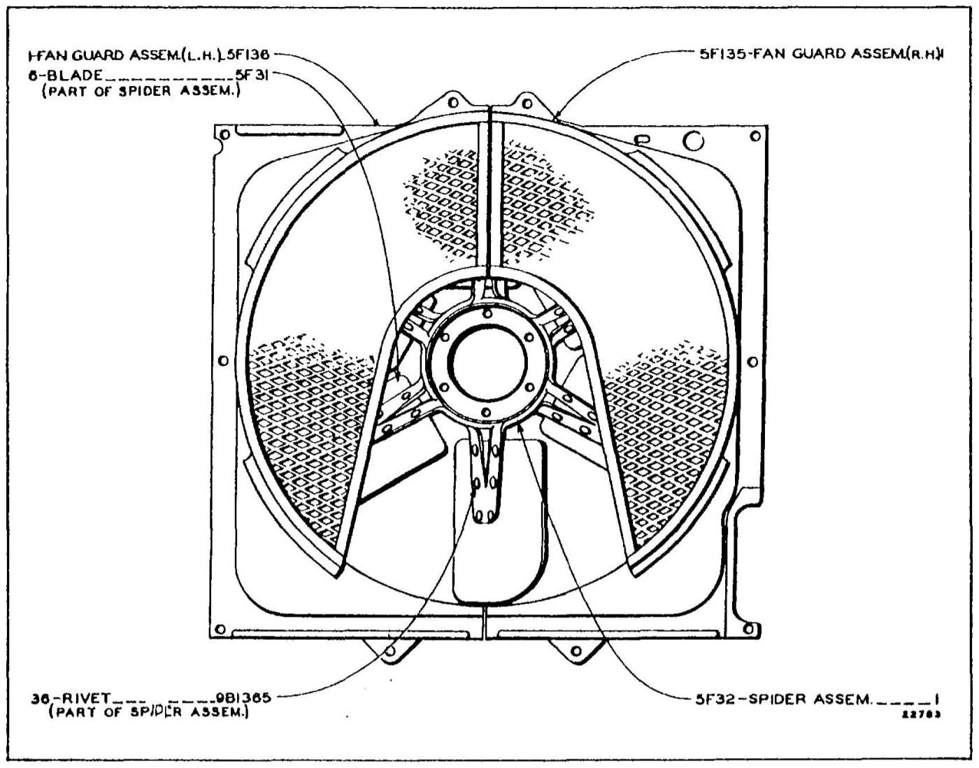 5F137 BLOWER FAN AND GUARD GROUP