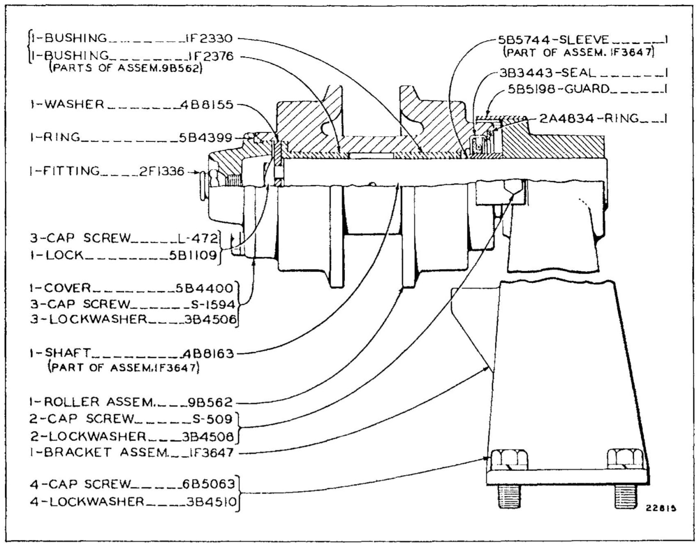 1F3648 TRACK CARRIER ROLLER GROUP