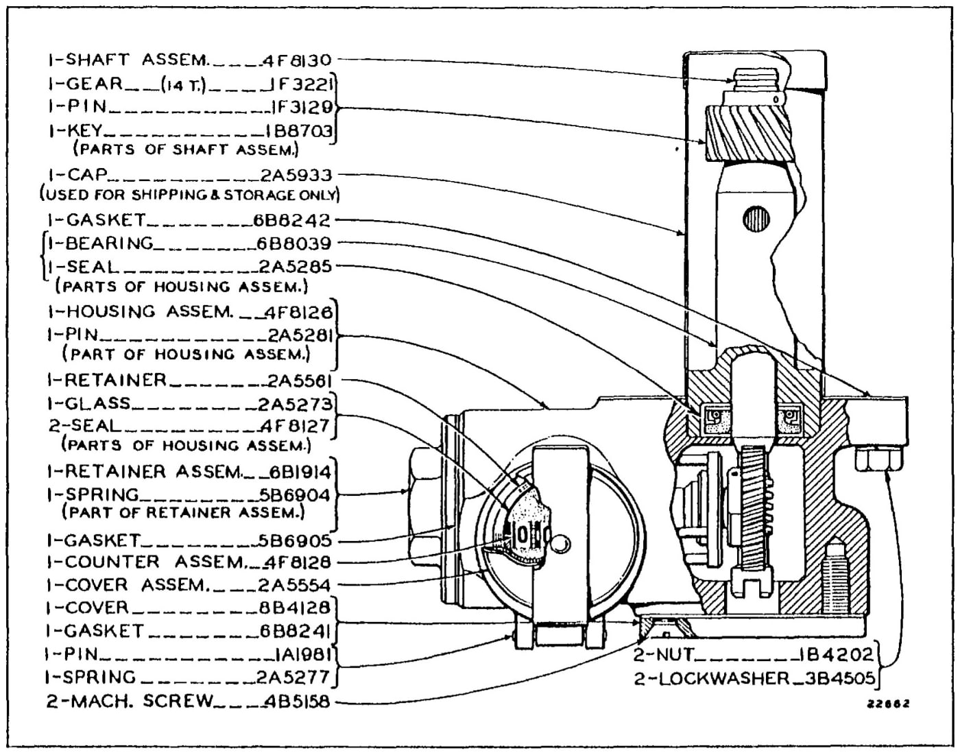 4F8125 HOUR METER GROUP