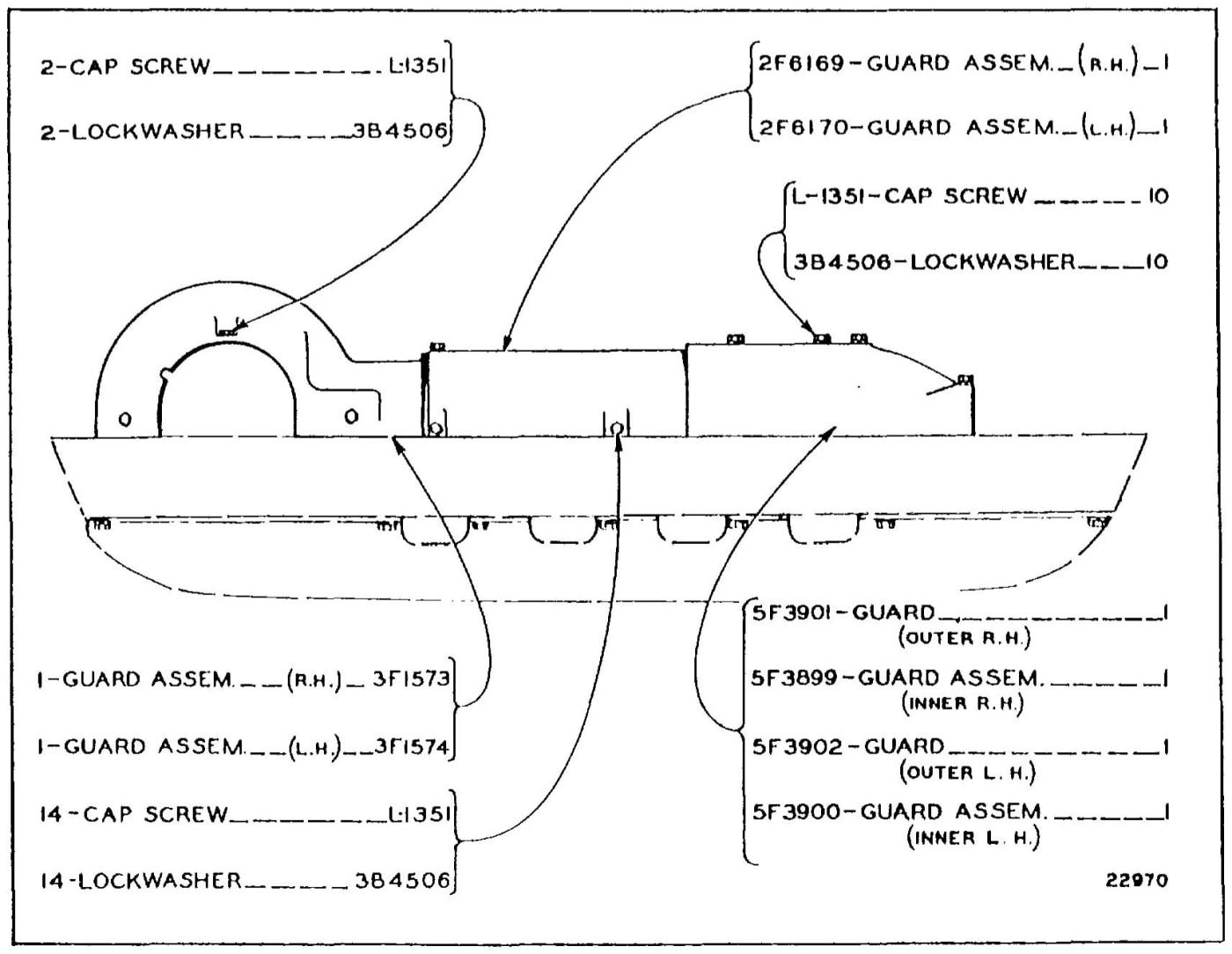 TRACK ROLLER FRAME GUARDS