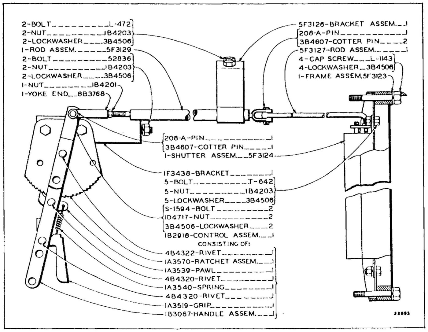 4F9184 RADIATOR SHUTTER GROUP