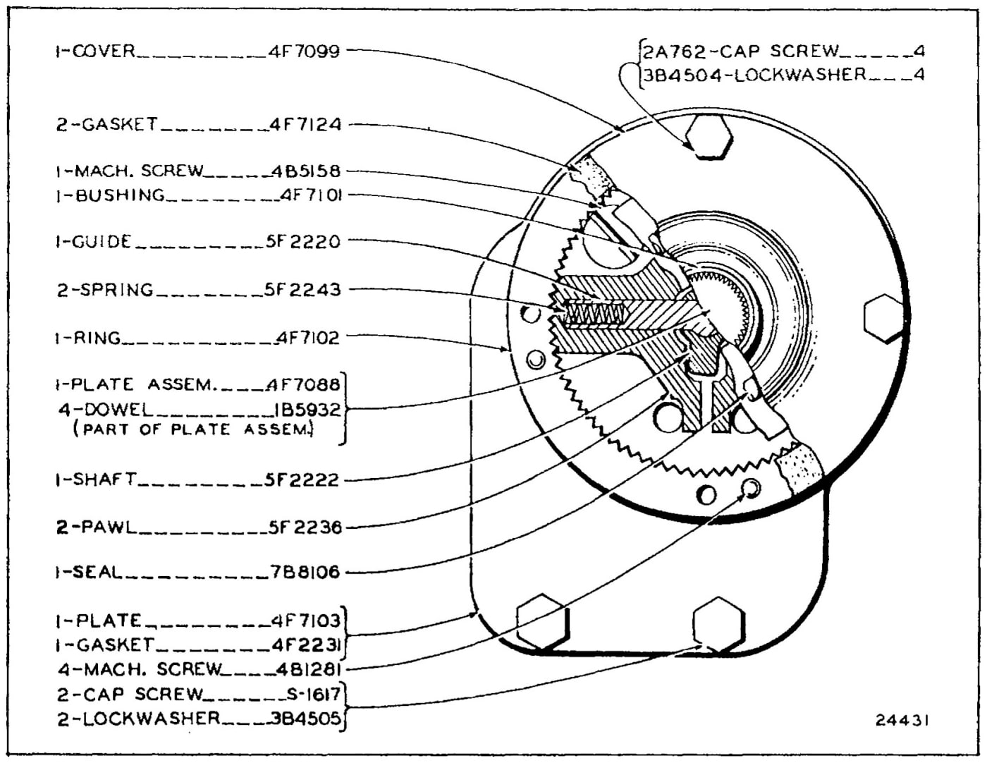 5F8592 GOVERNOR POSITIVE LOCKING CONTROL GROUP