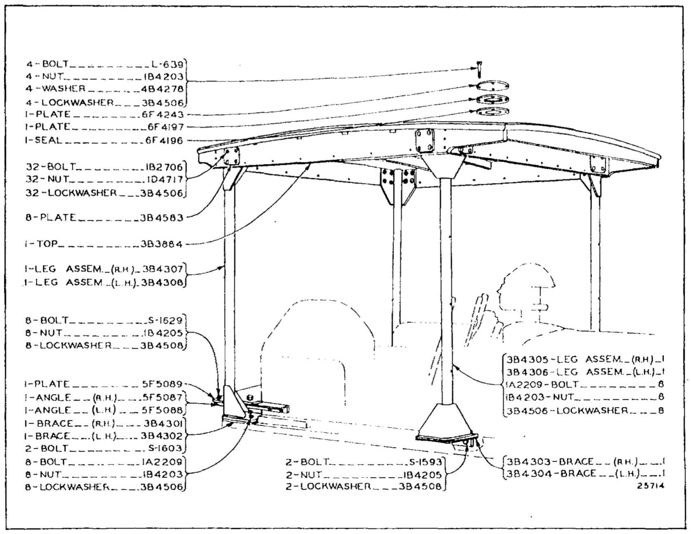 5F7658 CANOPY TOP GROUP - SECOND TYPE
