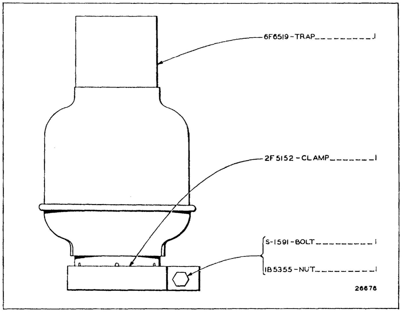 6F6522 EXHAUST RAIN TRAP GROUP