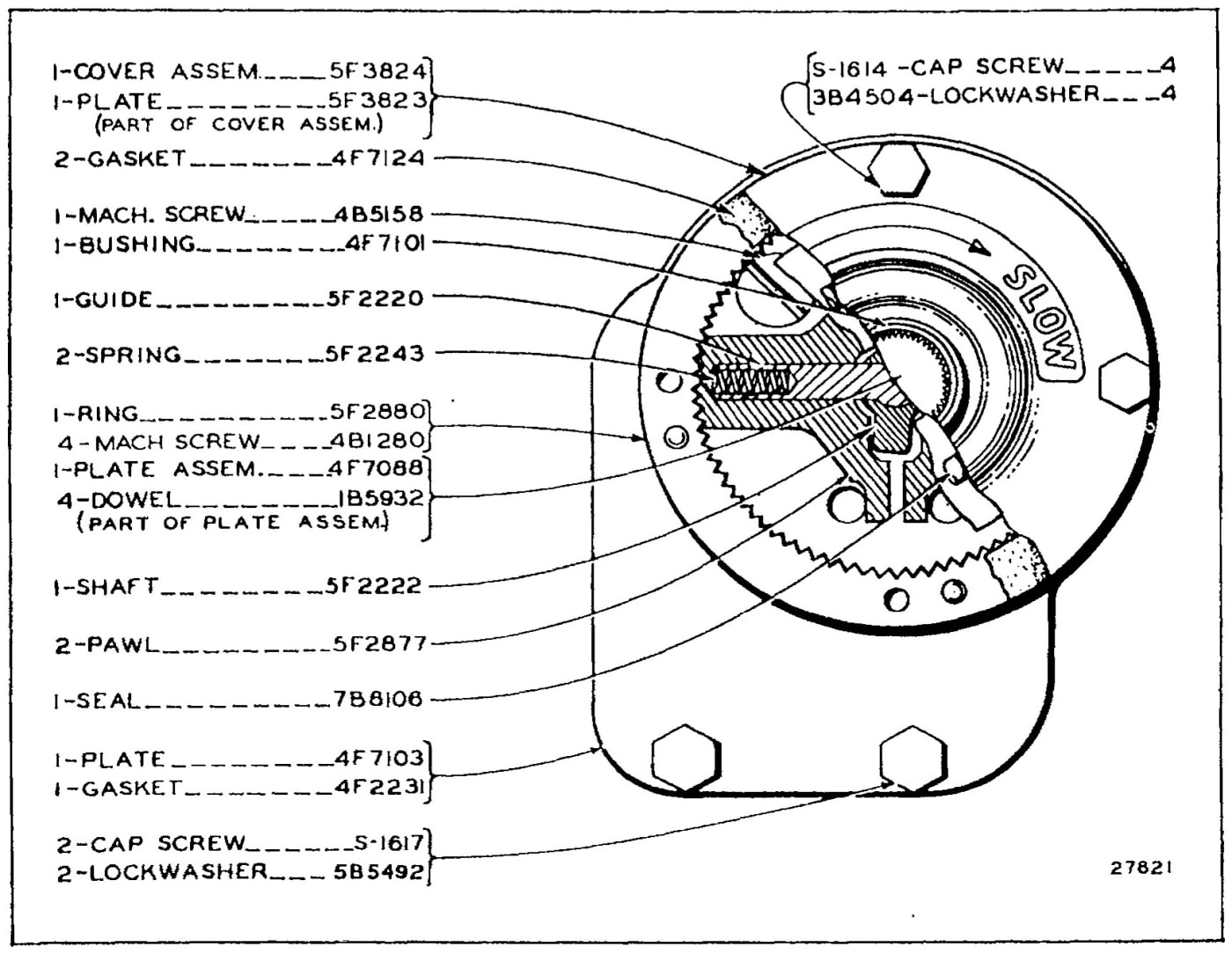 5F8592 GOVERNOR POSITIVE LOCKING CONTROL GROUP